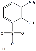 3-Amino-2-hydroxybenzenesulfonic acid lithium salt Structure