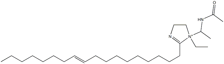 1-[1-(Acetylamino)ethyl]-1-ethyl-2-(10-octadecenyl)-2-imidazoline-1-ium 结构式