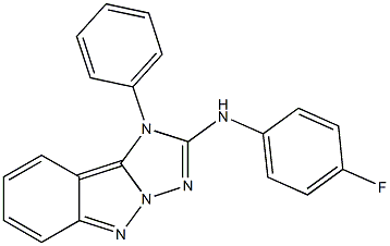 1-Phenyl-2-(4-fluorophenylamino)-1H-[1,2,4]triazolo[1,5-b]indazole,,结构式