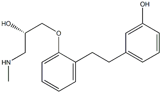 (2S)-1-[2-(3-Hydroxyphenethyl)phenoxy]-3-methylamino-2-propanol Structure