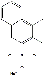 3,4-ジメチル-2-ナフタレンスルホン酸ナトリウム 化学構造式