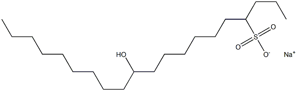 11-Hydroxyicosane-4-sulfonic acid sodium salt,,结构式