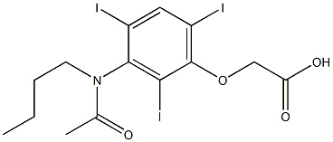 [3-(N-Butylacetylamino)-2,4,6-triiodophenoxy]acetic acid Struktur