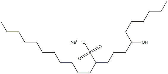 7-ヒドロキシドコサン-11-スルホン酸ナトリウム 化学構造式