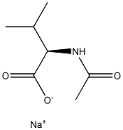 (2R)-2-(Acetylamino)-3-methylbutyric acid sodium salt Structure