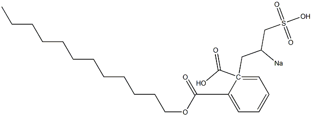 Phthalic acid 1-dodecyl 2-(2-sodiosulfopropyl) ester 结构式
