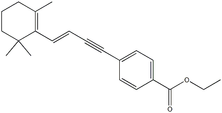 4-[4-(2,6,6-Trimethyl-1-cyclohexenyl)-3-buten-1-ynyl]benzoic acid ethyl ester,,结构式