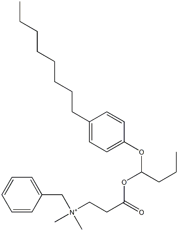 N,N-Dimethyl-N-benzyl-N-[2-[[1-(4-octylphenyloxy)butyl]oxycarbonyl]ethyl]aminium 结构式