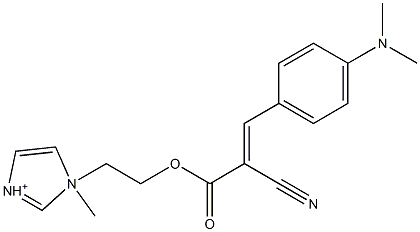 1-[2-[[2-Cyano-3-[4-(dimethylamino)phenyl]-1-oxo-2-propenyl]oxy]ethyl]-1-methylimidazolium 结构式