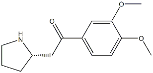 1-(3,4-ジメトキシフェニル)-2-[(S)-2-ピロリジニル]エタノン 化学構造式