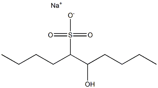 6-ヒドロキシデカン-5-スルホン酸ナトリウム 化学構造式