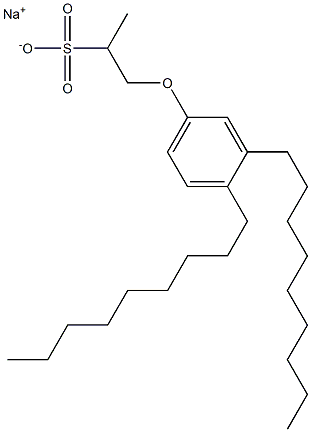 1-(3,4-Dinonylphenoxy)propane-2-sulfonic acid sodium salt,,结构式