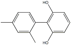 2-(2,4-ジメチルフェニル)ベンゼン-1,3-ジオール 化学構造式