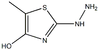 2-ヒドラジノ-5-メチルチアゾール-4-オール 化学構造式