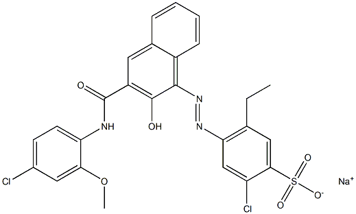 2-Chloro-5-ethyl-4-[[3-[[(4-chloro-2-methoxyphenyl)amino]carbonyl]-2-hydroxy-1-naphtyl]azo]benzenesulfonic acid sodium salt