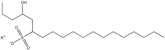4-Hydroxynonadecane-6-sulfonic acid potassium salt,,结构式