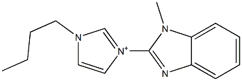 1-Butyl-3-(1-methyl-1H-benzimidazol-2-yl)-1H-imidazol-3-ium Struktur