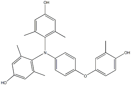 N,N-Bis(4-hydroxy-2,6-dimethylphenyl)-4-(4-hydroxy-3-methylphenoxy)benzenamine Structure