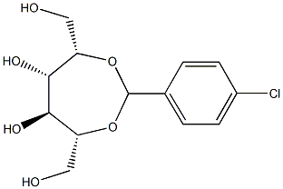 2-O,5-O-(4-Chlorobenzylidene)-D-glucitol Struktur
