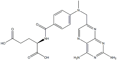 N-[4-[[(2,4-Diaminopteridin-7-yl)methyl]methylamino]benzoyl]-D-glutamic acid Structure