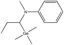 1-(Trimethylgermyl)-N-phenyl-N-methylpropan-1-amine,,结构式
