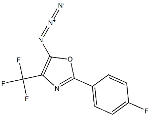 4-(トリフルオロメチル)-2-(4-フルオロフェニル)-5-アジドオキサゾール 化学構造式