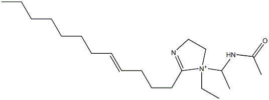 1-[1-(アセチルアミノ)エチル]-2-(4-ドデセニル)-1-エチル-2-イミダゾリン-1-イウム 化学構造式