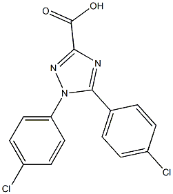 1,5-Bis(4-chlorophenyl)-1H-1,2,4-triazole-3-carboxylic acid,,结构式