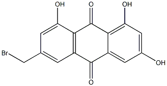 1,3,8-Trihydroxy-6-(bromomethyl)-anthracene-9,10-dione,,结构式