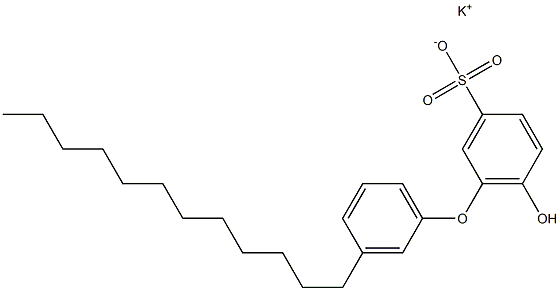 6-Hydroxy-3'-dodecyl[oxybisbenzene]-3-sulfonic acid potassium salt Structure