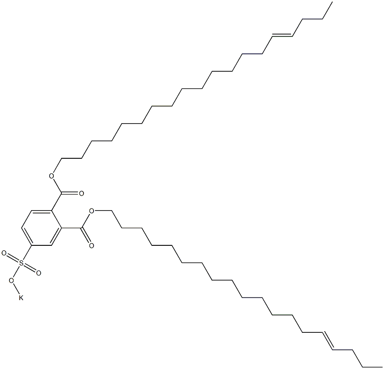 4-(Potassiosulfo)phthalic acid di(15-nonadecenyl) ester 结构式