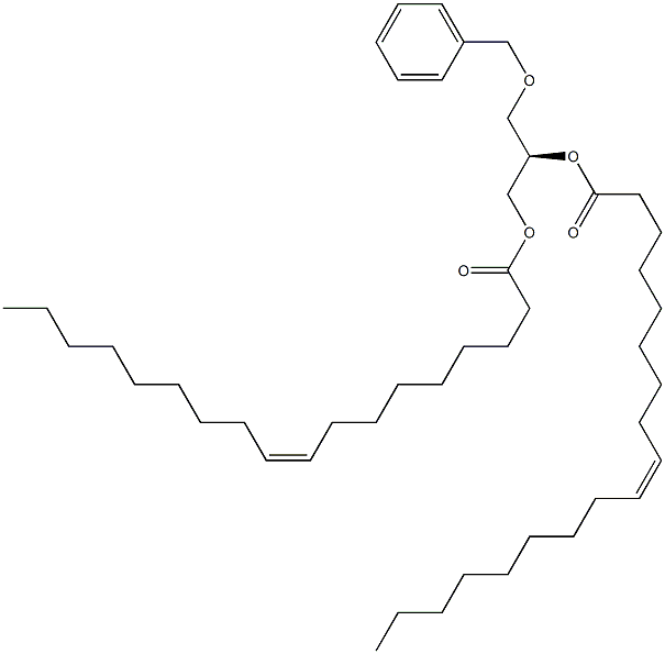 [R,(-)]-3-O-ベンジル-1-O,2-O-ジオレオイル-D-グリセロール 化学構造式