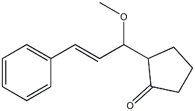 2-(1-Methoxy-3-phenyl-2-propenyl)cyclopentanone,,结构式