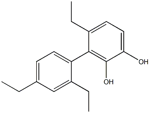 4-Ethyl-3-(2,4-diethylphenyl)benzene-1,2-diol 结构式