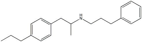 N-[1-Methyl-2-(4-propylphenyl)ethyl]-3-phenylpropan-1-amine Structure