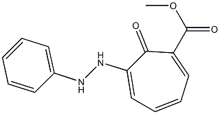 6-(N'-Phenylhydrazino)-7-oxo-1,3,5-cycloheptatriene-1-carboxylic acid methyl ester 结构式