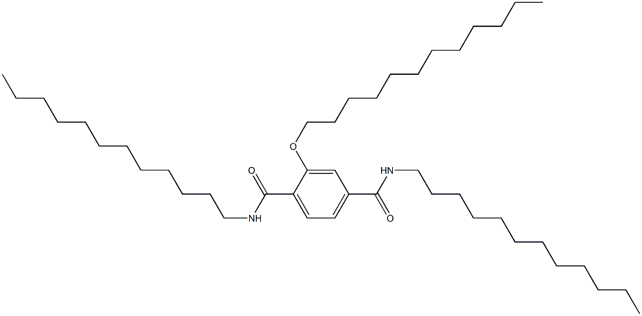 2-(ドデシルオキシ)-N,N'-ジドデシルテレフタルアミド 化学構造式