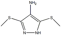 4-Amino-5-methylthio-3-methylthio-1H-pyrazole 结构式