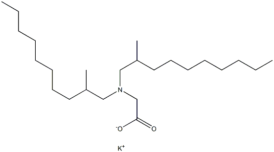 N,N-Bis(2-methyldecyl)aminoacetic acid potassium salt Structure