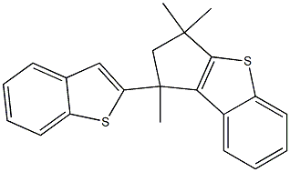 2,3-Dihydro-1,3,3-trimethyl-1-(1-benzothiophen-2-yl)-1H-cyclopenta[b][1]benzothiophene,,结构式