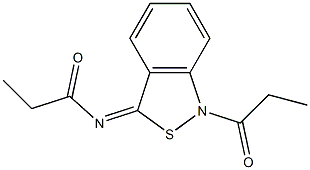 1-Propionyl-3(1H)-propionylimino-2,1-benzisothiazole 结构式
