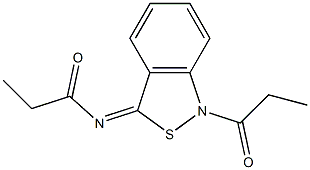 1-Propionyl-3(1H)-propionylimino-2,1-benzisothiazole Structure