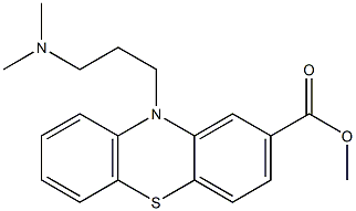 10-[3-(ジメチルアミノ)プロピル]-10H-フェノチアジン-2-カルボン酸メチル 化学構造式