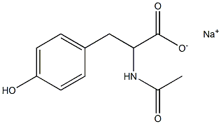 2-Acetylamino-3-(4-hydroxyphenyl)propionic acid sodium salt Struktur