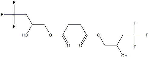 マレイン酸ビス(4,4,4-トリフルオロ-2-ヒドロキシブチル) 化学構造式
