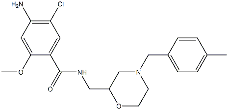 4-Amino-5-chloro-2-methoxy-N-[[4-(4-methylbenzyl)-2-morpholinyl]methyl]benzamide Struktur