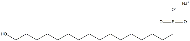 16-Hydroxyhexadecane-1-sulfonic acid sodium salt Structure