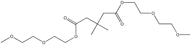 3,3-Dimethylglutaric acid bis[2-(2-methoxyethoxy)ethyl] ester Structure