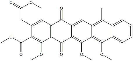 7-Methyl-2-(methoxycarbonyl)-3-[(methoxycarbonyl)methyl]-1,12,13-trimethoxy-5,14-pentacenedione