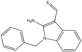 1-Benzyl-2-amino-1H-indole-3-carbothialdehyde Structure